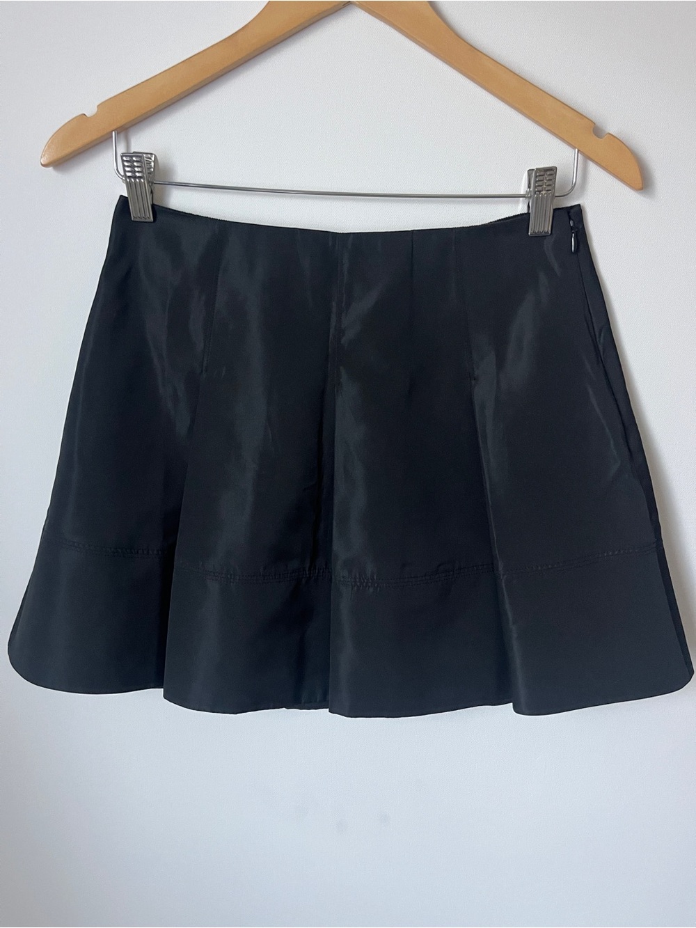 NWT Jcrew Collection Classic Black Taffeta Women's Mini Skirt 2 lined